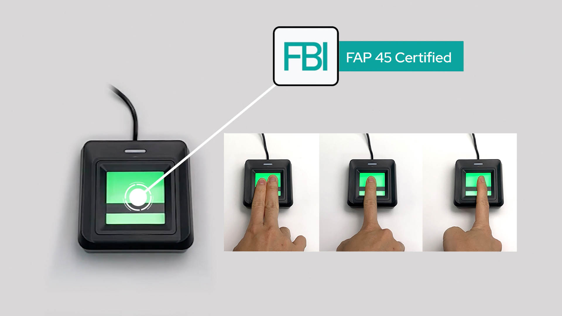 A800 | FBI Appendix F FAP 45 Dual Finger Scanner - ARATEK